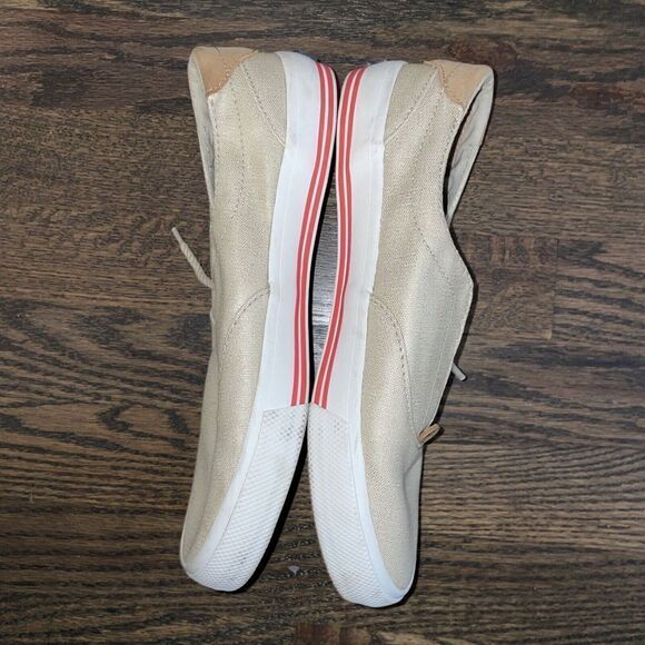 Sperry Crest Edge Metallic Sneakers Women’s Sz 8.5 Lace Up Oatmeal Cushion Beige - Picture 4 of 11